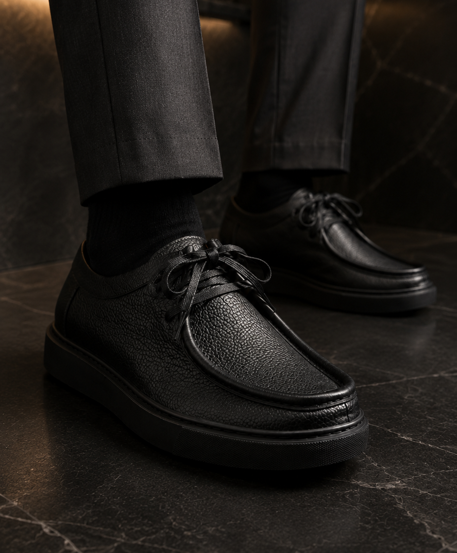 Derby Cuir Grainé Plateforme