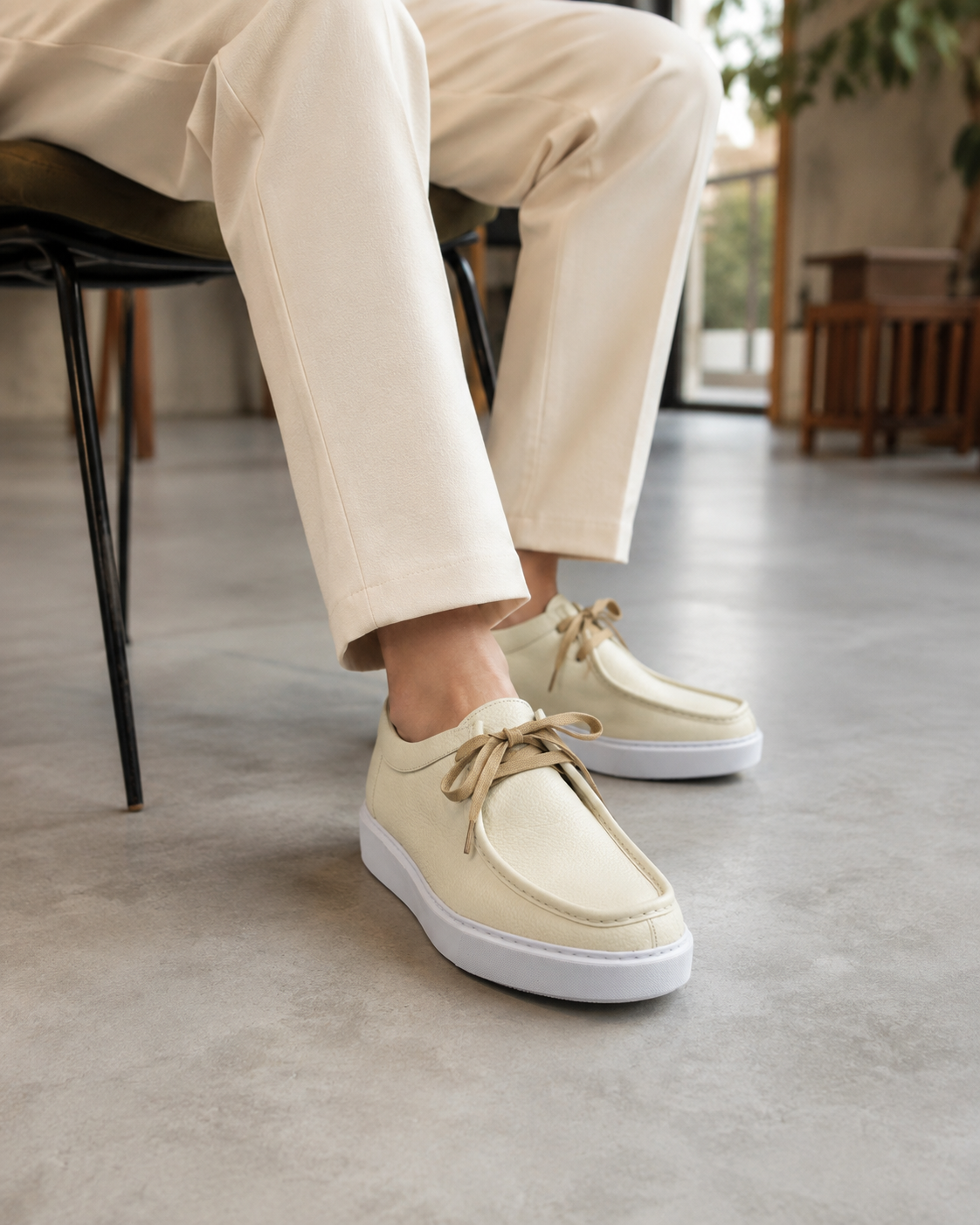 Derby Cuir Grainé Plateforme