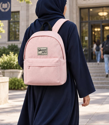 Sac à Dos Vintage "Chicago 1975" – Sac Scolaire et Urbain en Toile Robuste