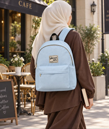 Sac à Dos Vintage "Chicago 1975" – Sac Scolaire et Urbain en Toile Robuste