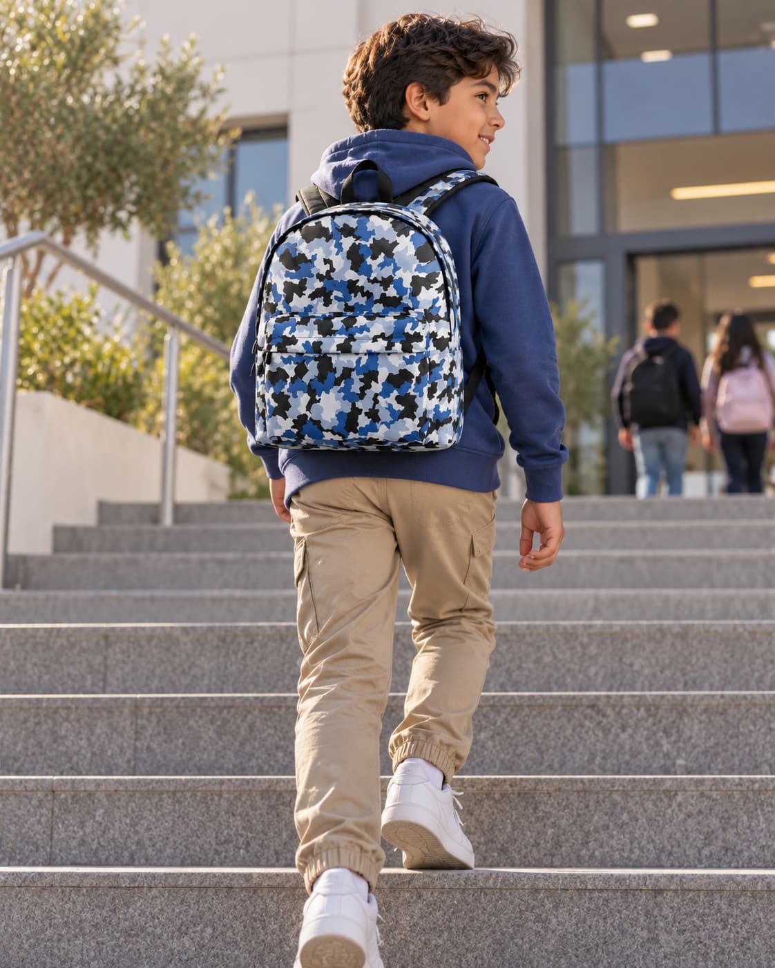 Sac à Dos Camouflage Tendance – Cartable Scolaire Résistant Collège & Lycée